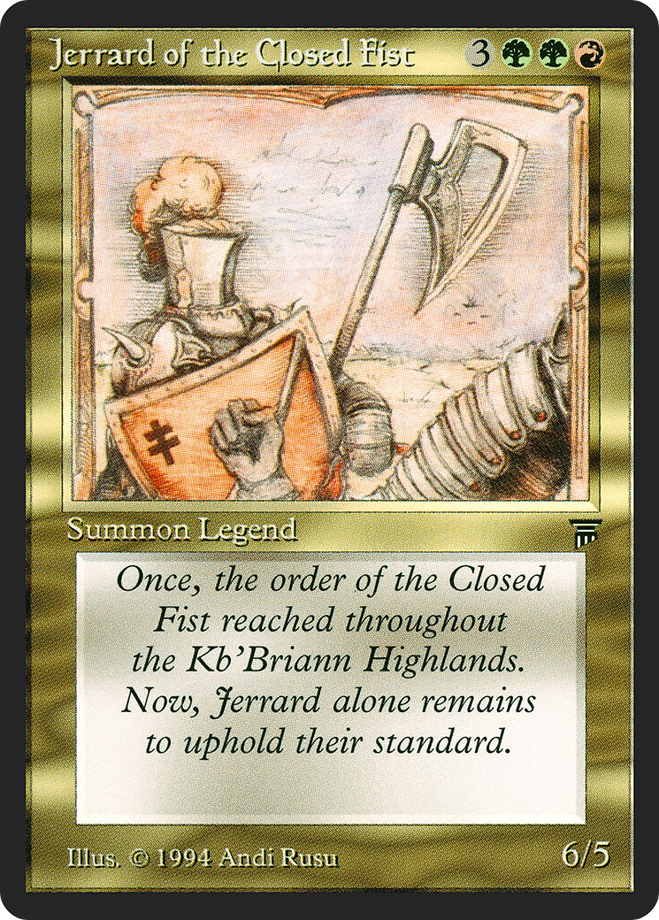 Jerrard of the Closed Fist - Legends