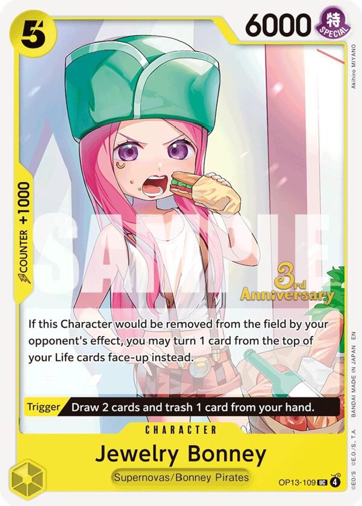Jewelry Bonney (OP13-109) 3rd Anniversary Tournament Cards
