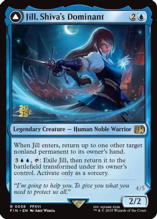 Jill, Shiva's Dominant // Shiva, Warden of Ice (058) Foil - FINAL FANTASY