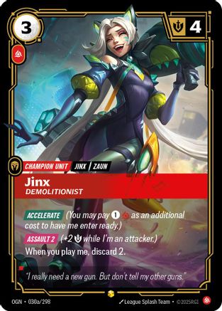 Jinx – Demolitionist (Alternate Art) (030a) Foil - Origins