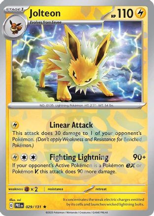 Jolteon (Master Ball Pattern) (29) Reverse Holofoil - Prismatic Evolutions