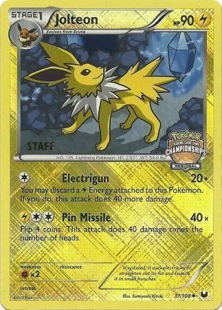 Jolteon (Regional Championships) [Staff] (37) Reverse Holofoil - Dark Explorers