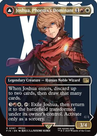 Joshua, Phoenix's Dominant // Phoenix, Warden of Fire (Borderless) (397) - FINAL FANTASY