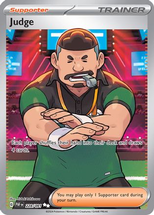 Judge (Full Art) (228) Holofoil - Paldean Fates