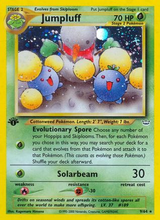 Jumpluff (9) (1st Edition) Holofoil - Neo Revelation