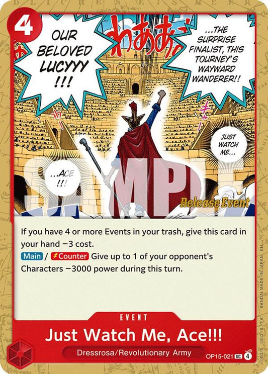 Just Watch Me, Ace!!! (OP15-021) Release Event Cards