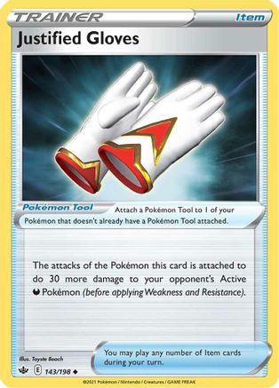 Justified Gloves (143) Reverse Holofoil - Chilling Reign