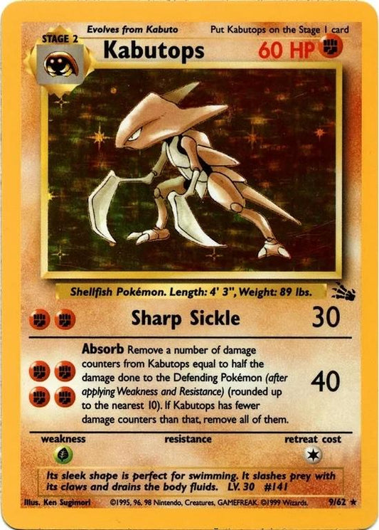 Kabutops (9) (Unlimited) Holofoil - Fossil