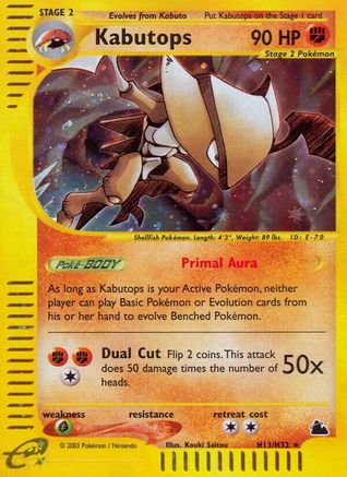Kabutops (H13) Holofoil - Skyridge