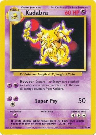 Kadabra (32) - Base Set