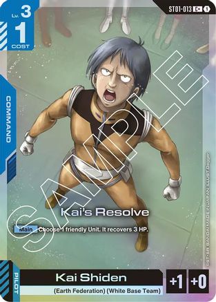 Kai's Resolve (C+) (ST01-013) Holofoil - Starter Deck 01: Heroic Beginnings
