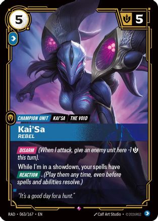 Kai'Sa, Rebel (063) Foil - Radiance