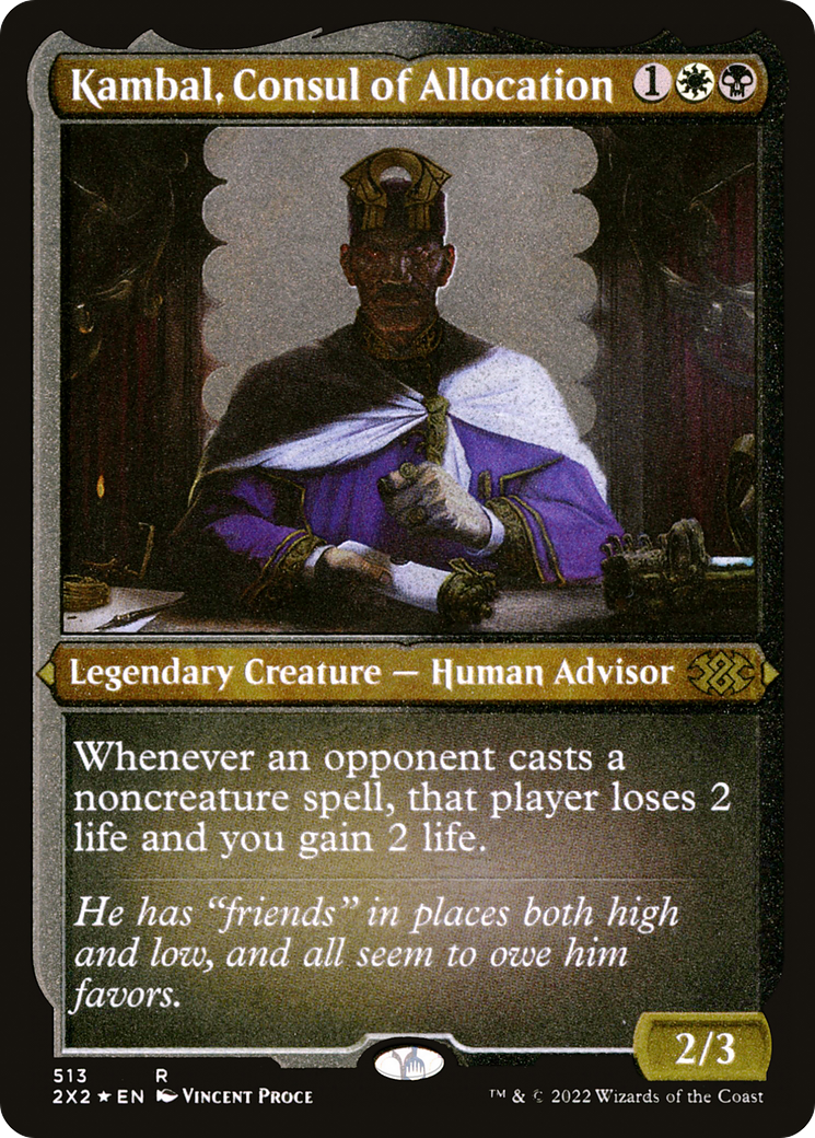 Kambal, Consul of Allocation (513) Etched Foil - Double Masters 2022