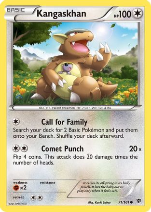 Kangaskhan (71) Reverse Holofoil - Plasma Blast