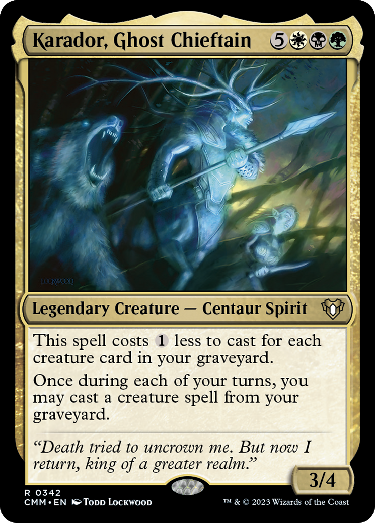 Karador, Ghost Chieftain (342) Foil - Commander Masters