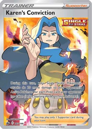 Karen's Conviction (Full Art) (193) Holofoil - Chilling Reign