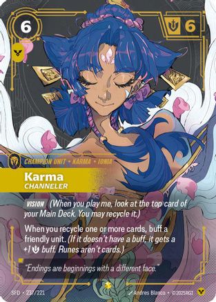 Karma – Channeler (Overnumbered) (237) Foil - Spiritforged