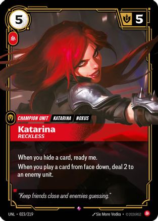 Katarina – Reckless (023) Foil - Unleashed