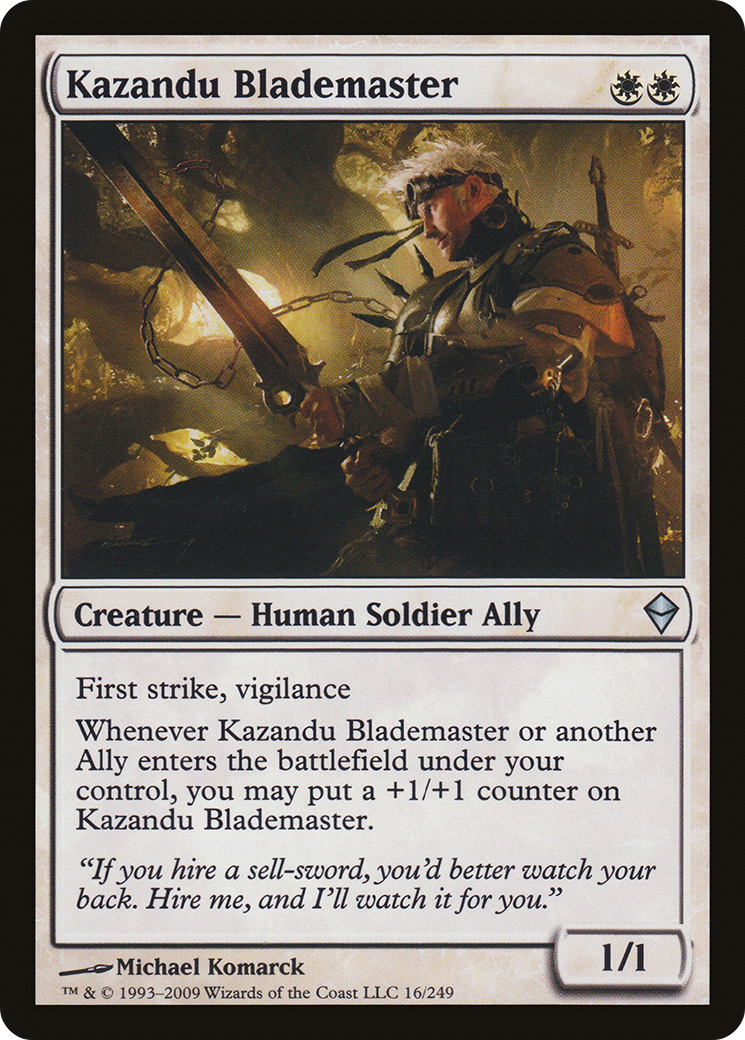 Kazandu Blademaster (016) - Zendikar Foil