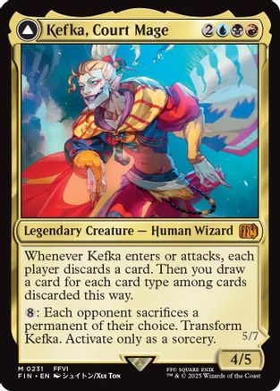 Kefka, Court Mage // Kefka, Ruler of Ruin (231) Foil - FINAL FANTASY