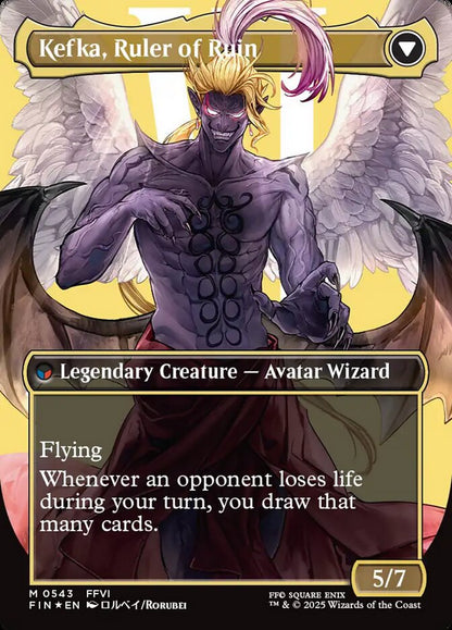 Kefka, Court Mage // Kefka, Ruler of Ruin (Borderless) (543) Surge Foil - FINAL FANTASY