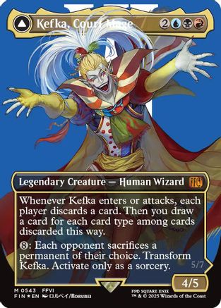 Kefka, Court Mage // Kefka, Ruler of Ruin (Borderless) (543) Surge Foil - FINAL FANTASY