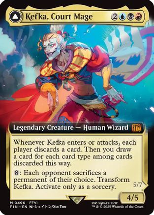 Kefka, Court Magem // Kefka, Ruler of Ruin (Extended Art) (496) - FINAL FANTASY
