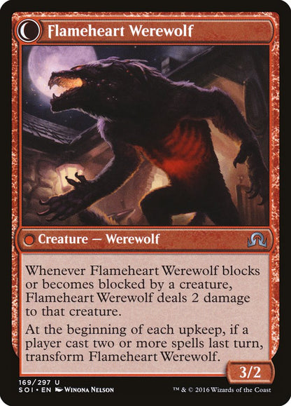 Kessig Forgemaster // Flameheart Werewolf (169) Foil - Shadows over Innistrad