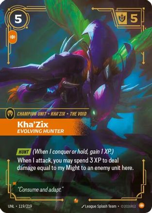 Kha'Zix – Evolving Hunter (119) Foil - Unleashed
