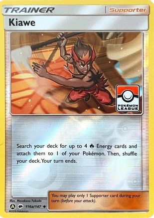 Kiawe (Pokemon League) (116a) Reverse Holofoil - Burning Shadows