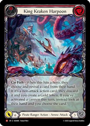 King Kraken Harpoon (Extended Art) (SEA085) Rainbow Foil - High Seas