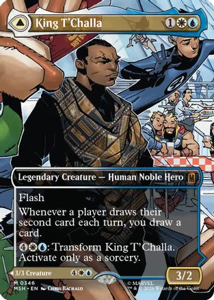 King T'Challa // Black Panther, Hope Enduring (Borderless) (346) Foil - Marvel Super Heroes