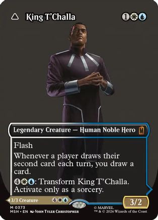 King T'Challa // Black Panther, Hope Enduring (Borderless Logo) (373) Foil - Marvel Super Heroes