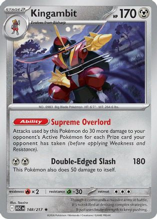 Kingambit (148) Reverse Holofoil - Ascended Heroes