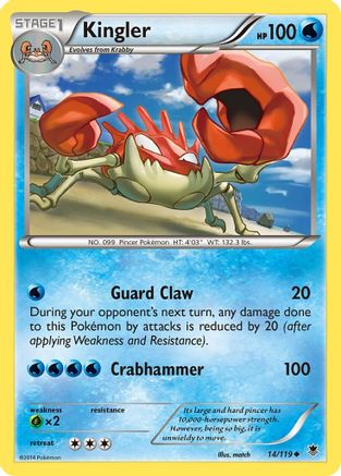 Kingler (14) Reverse Holofoil - Phantom Forces