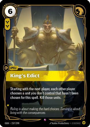 King's Edict (237) Foil - Origins
