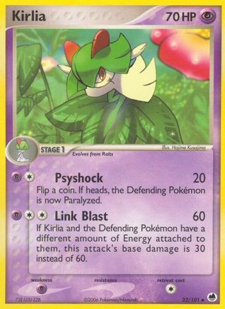Kirlia (32) Reverse Holofoil - Dragon Frontiers