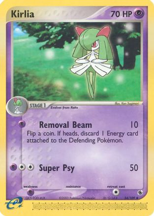Kirlia (34) Reverse Holofoil - Ruby and Sapphire
