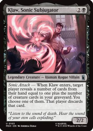 Klaw, Sonic Subjugator (103) Foil - Marvel Super Heroes