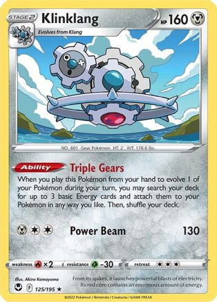 Klinklang (125) Reverse Holofoil - Silver Tempest