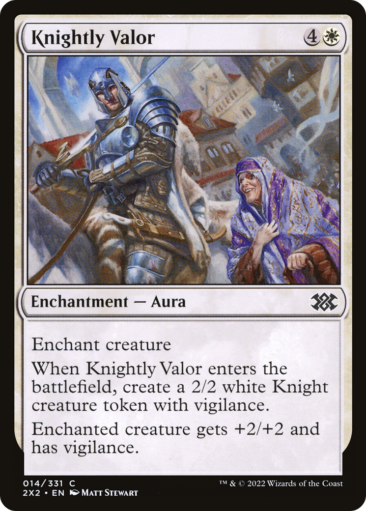 Knightly Valor (014) Foil - Double Masters 2022