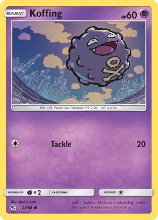Koffing (28) Reverse Holofoil - Hidden Fates