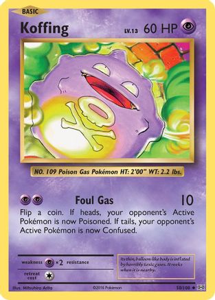 Koffing (50) Reverse Holofoil - Evolutions