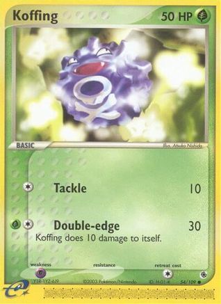 Koffing (54) Reverse Holofoil - Ruby and Sapphire
