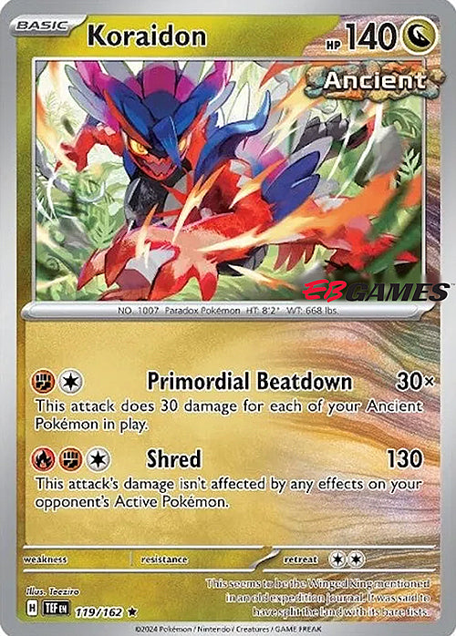Koraidon (EB Games Exclusive) (119) Holofoil - Miscellaneous Cards & Products