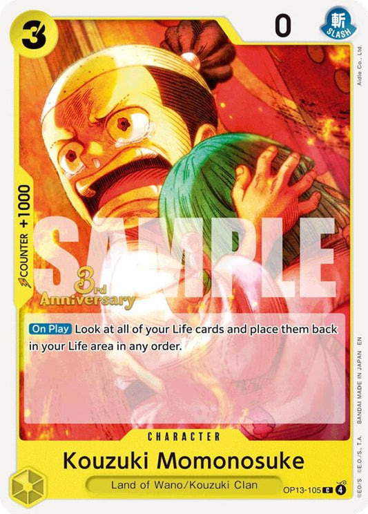 Kouzuki Momonosuke (OP13-105) 3rd Anniversary Tournament Cards