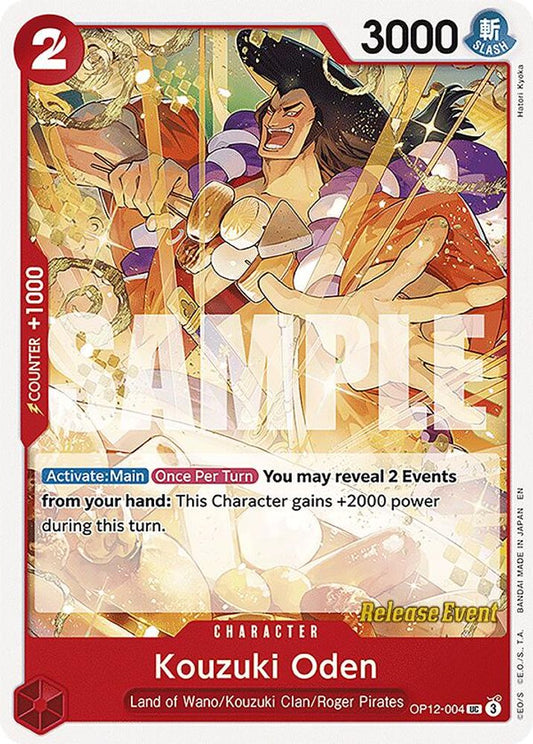 Kouzuki Oden (OP12-004) Release Event Cards