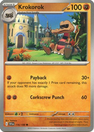 Krokorok (116) Reverse Holofoil - Scarlet & Violet