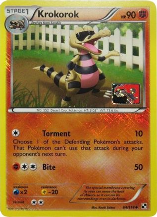 Krokorok (League Promo) (64) Reverse Holofoil - Black & White