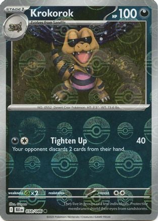 Krokorok (Poke Ball Pattern) (58) Reverse Holofoil - Black Bolt